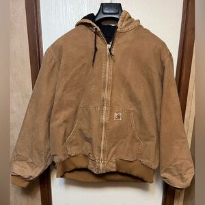 Carhartt jacket men’s 2XLT canvas quilted line active coat hooded